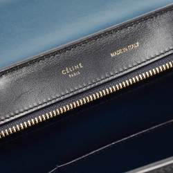 Pre Owned Celine Tri Color Leather Medium Trapeze Bag