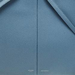Pre Owned Celine Blue Leather Small Tri-Fold Tote