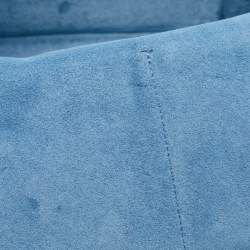 Pre Owned Celine Blue Leather Small Tri-Fold Tote