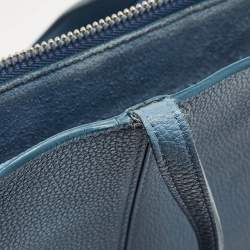 Pre Owned Celine Blue Leather Small Tri-Fold Tote