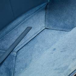 Pre Owned Celine Blue Leather Small Tri-Fold Tote