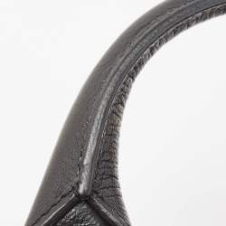 Pre Owned Celine Black/Brown Leopard Print Calf Hair and  Leather Boogie Satchel