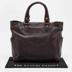 Pre Owned Celine Dark Brown Leather Boogie Tote