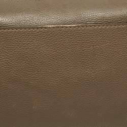Pre Owned Celine Olive Green Leather Mini Luggage Tote