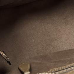 Pre Owned Celine Olive Green Leather Mini Luggage Tote