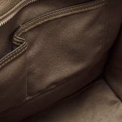 Pre Owned Celine Olive Green Leather Mini Luggage Tote