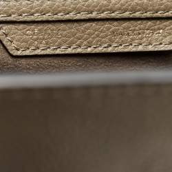 Pre Owned Celine Olive Green Leather Mini Luggage Tote