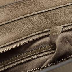 Pre Owned Celine Olive Green Leather Mini Luggage Tote