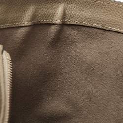 Pre Owned Celine Olive Green Leather Mini Luggage Tote