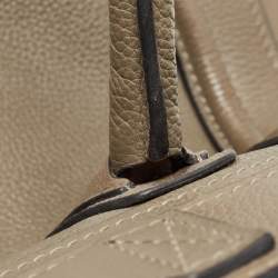 Pre Owned Celine Olive Green Leather Mini Luggage Tote