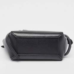 Pre Owned Celine Black Leather Pico Belt Top Handle Bag