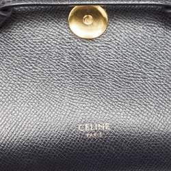 Pre Owned Celine Black Leather Pico Belt Top Handle Bag