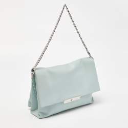 Pre Owned Celine Blue Leather Blade Shoulder Bag