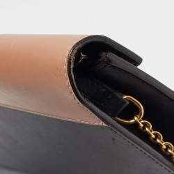 Pre Owned Celine Multicolor Leather and Karung Pocket Envelope Shoulder Bag