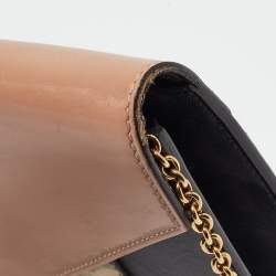 Pre Owned Celine Multicolor Leather and Karung Pocket Envelope Shoulder Bag