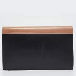 Pre Owned Celine Multicolor Leather and Karung Pocket Envelope Shoulder Bag