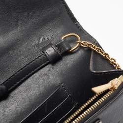 Pre Owned Celine Multicolor Leather and Karung Pocket Envelope Shoulder Bag
