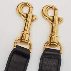 Pre Owned Celine Black Patent Leather and Suede Medium Trapeze Bag