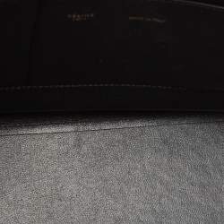 Pre Owned Celine Black Patent Leather and Suede Medium Trapeze Bag