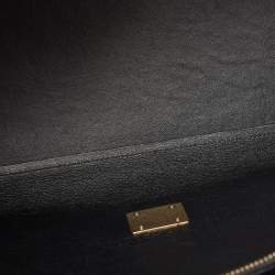 Pre Owned Celine Black Patent Leather and Suede Medium Trapeze Bag