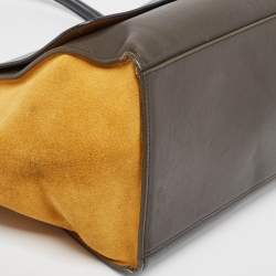 مملوكة مسبقًا Celine Tricolor Leather and Suede Medium Trapeze Top Handle Bag