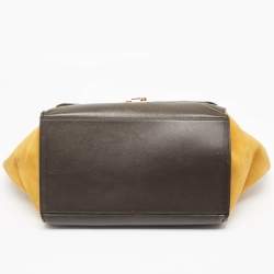 مملوكة مسبقًا Celine Tricolor Leather and Suede Medium Trapeze Top Handle Bag