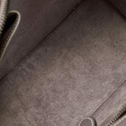Pre Owned Celine Beige Leather Micro Luggage Tote