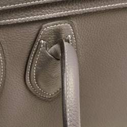 Pre Owned Celine Beige Leather Micro Luggage Tote