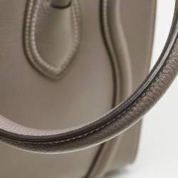 Pre Owned Celine Beige Leather Micro Luggage Tote