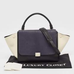 مملوكة مسبقًا Celine Tricolor Leather Medium Trapeze Bag