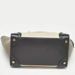 Pre Owned Celine Tricolor Leather Mini Luggage Tote