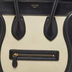 Pre Owned Celine Tricolor Leather Mini Luggage Tote