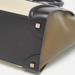 Pre Owned Celine Tricolor Leather Mini Luggage Tote