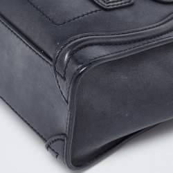 Pre Owned Celine Black Leather Nano Luggage Tote