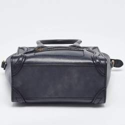 Pre Owned Celine Black Leather Nano Luggage Tote