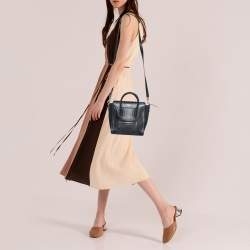 Pre Owned Celine Black Leather Nano Luggage Tote