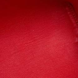Pre Owned Celine Red Leather Cosmetic Pouch
