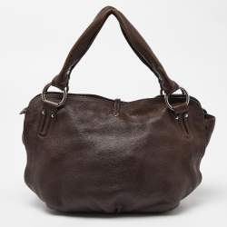 Celine Dark Brown Leather Bittersweet Hobo