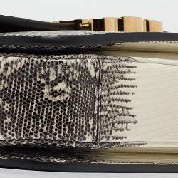 Pre Owned Celine Natural Lizard Teen Triomphe Shoulder Bag