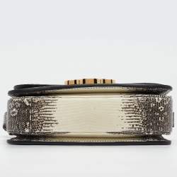 Pre Owned Celine Natural Lizard Teen Triomphe Shoulder Bag