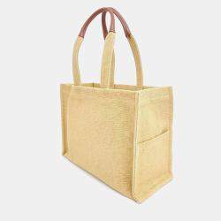 Celine Tan Canvas Large Tote Bag