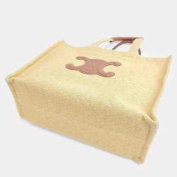 Celine Tan Canvas Large Tote Bag