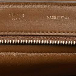 Pre Owned Celine Tricolor Leather and Suede Large Trapeze Bag