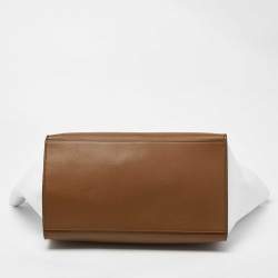 Pre Owned Celine Tricolor Leather and Suede Large Trapeze Bag