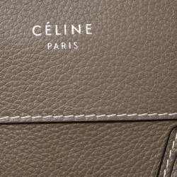 Pre Owned Celine Grey Leather Mini Luggage Tote
