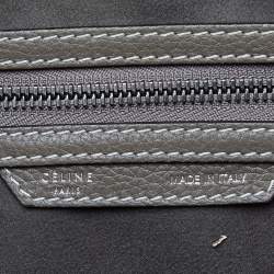 Pre Owned Celine Grey Leather Mini Luggage Tote