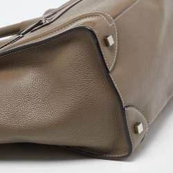 Pre Owned Celine Grey Leather Mini Luggage Tote