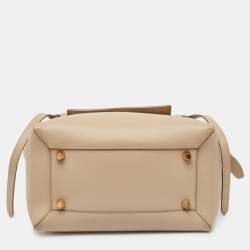 Pre Owned Celine Beige Leather Mini Belt Top Handle Bag