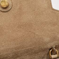 Pre Owned Celine Beige Leather Mini Belt Top Handle Bag