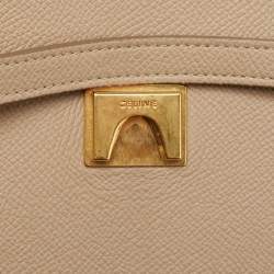 Pre Owned Celine Beige Leather Mini Belt Top Handle Bag